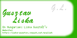 gusztav liska business card